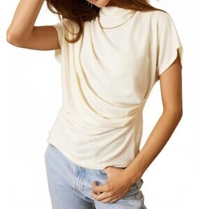 NEW ENDLESS BLU. eliza draped tee in cream